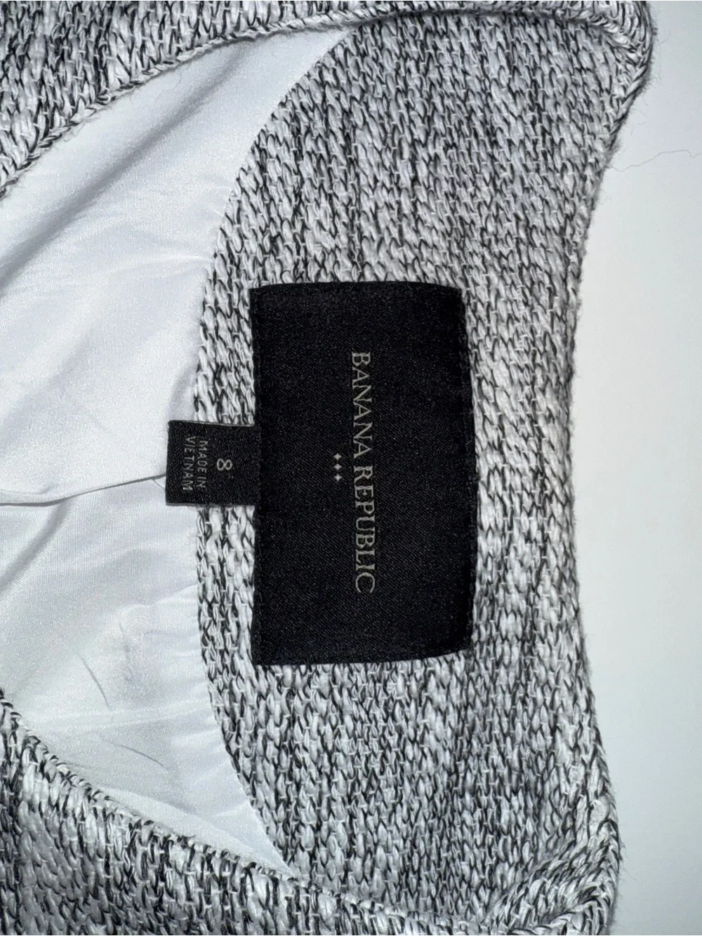 Banana Republic Men's Marled Gray Knit Zip-Detail Sweater Jacket
